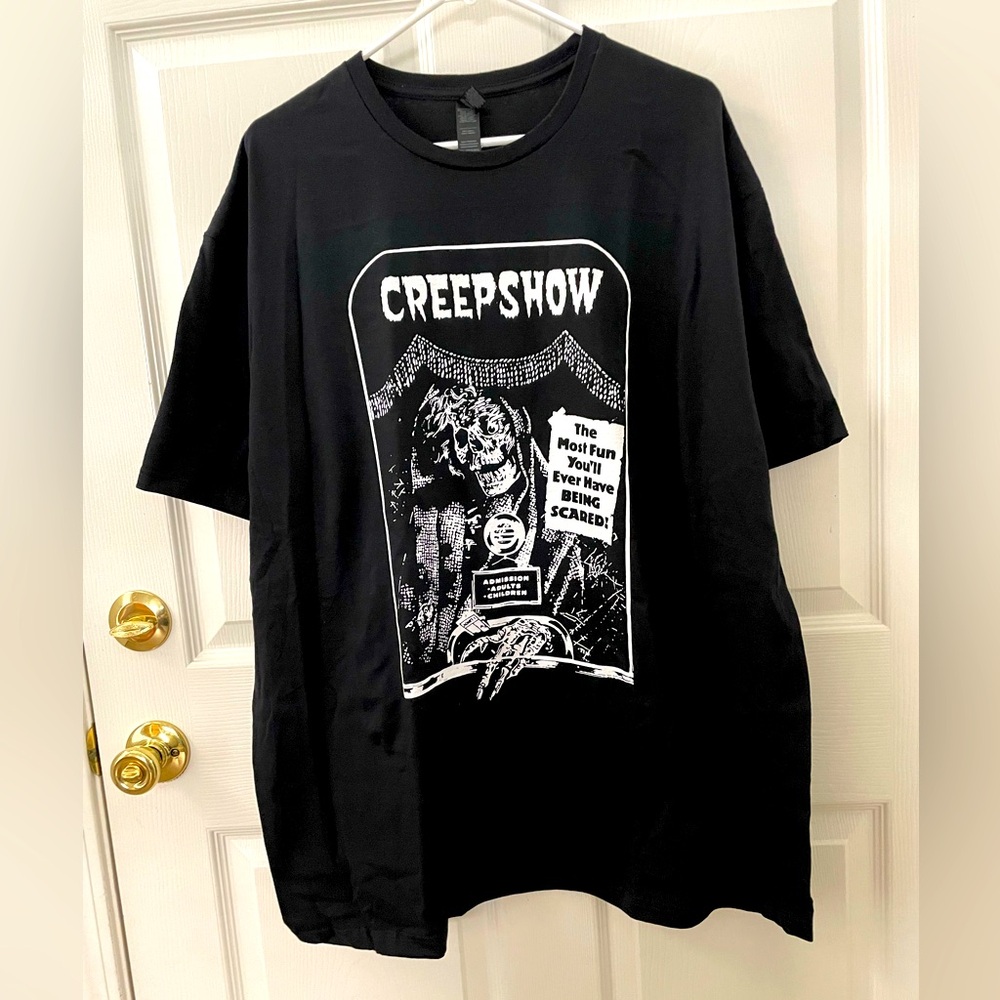 Unisex new black/white cotton graphic tee Scary Creepshow 1982 Mens fit 2XL